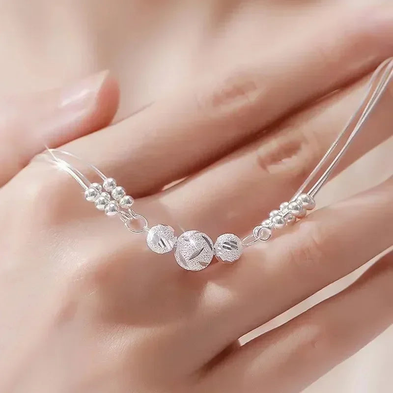 Original Sterling Silver Bracelet - Adjustable Lucky Beads