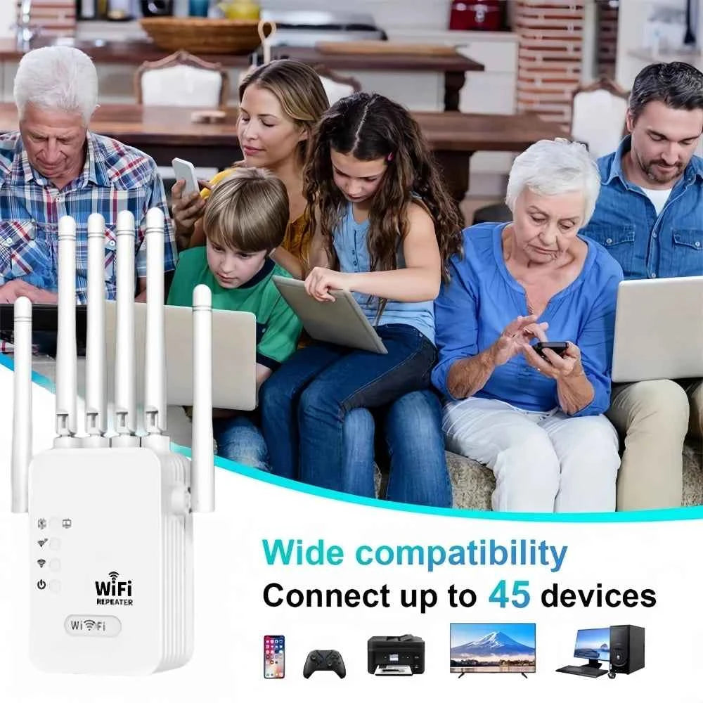 Pro Wireless WiFi Range Extender - 1200Mbps Dual-Band Repeater