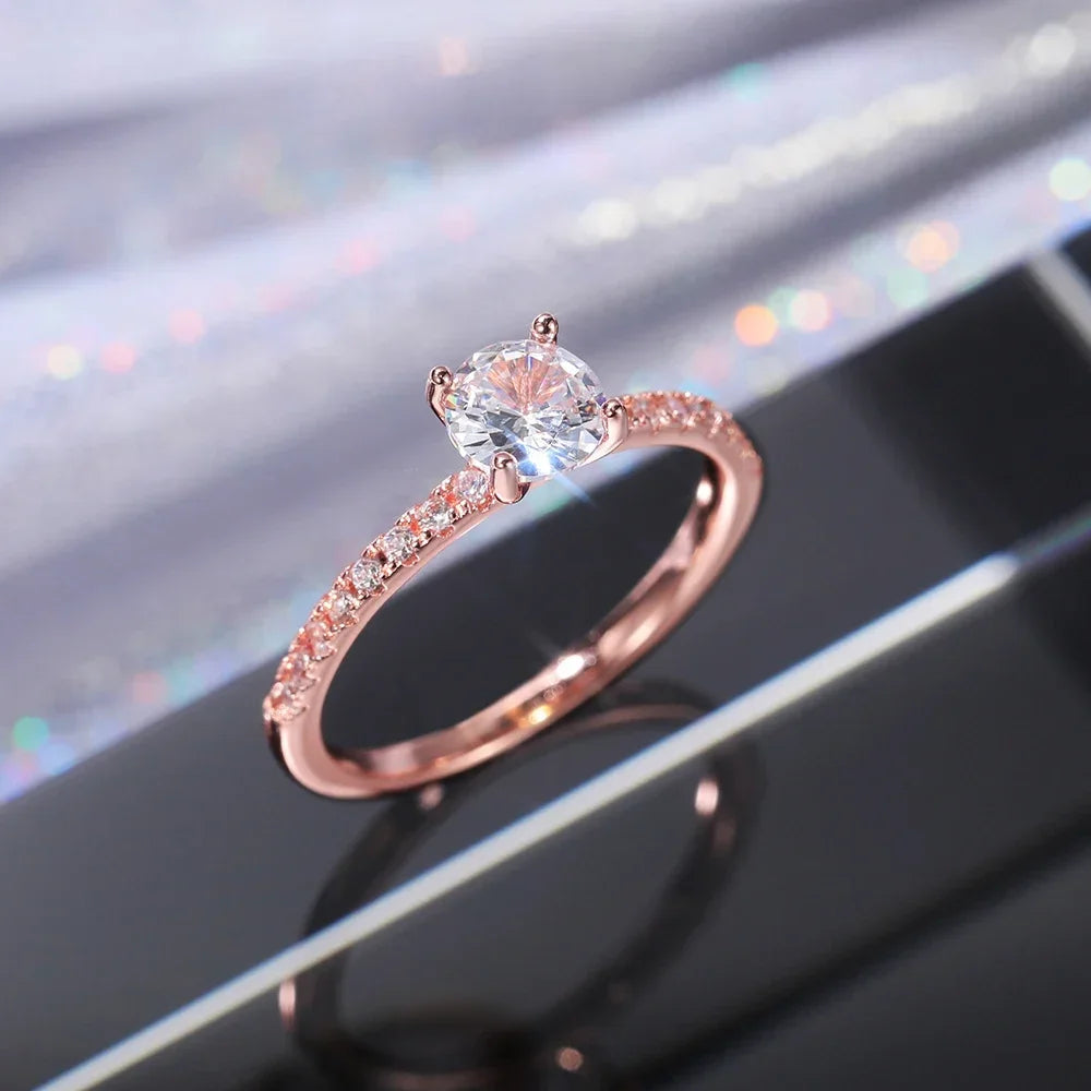 Elegant Eternity Ring - Brilliant Round Zirconia Wedding Band