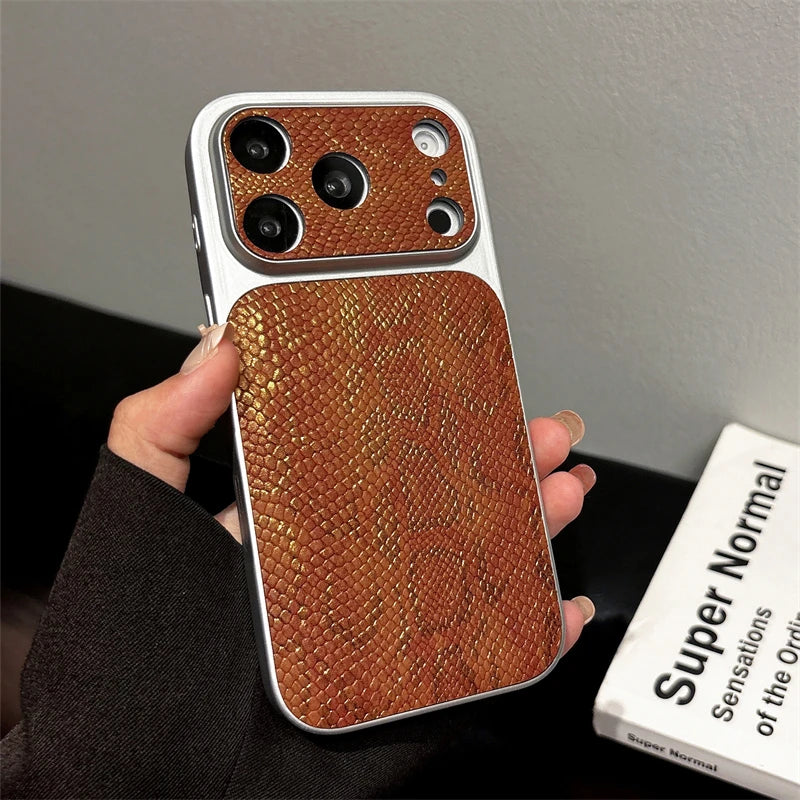 Premium Leather Texture iPhone Case - Shockproof Bumper