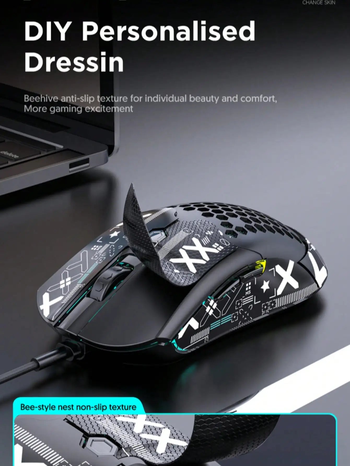 Premium Lightweight Gaming Mouse - 12000 DPI Wired Honeycomb