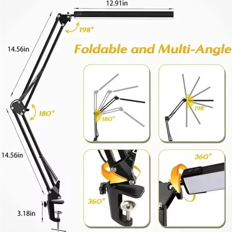 Premium LED Desk Lamp - Adjustable Angle & Eye-Caring
