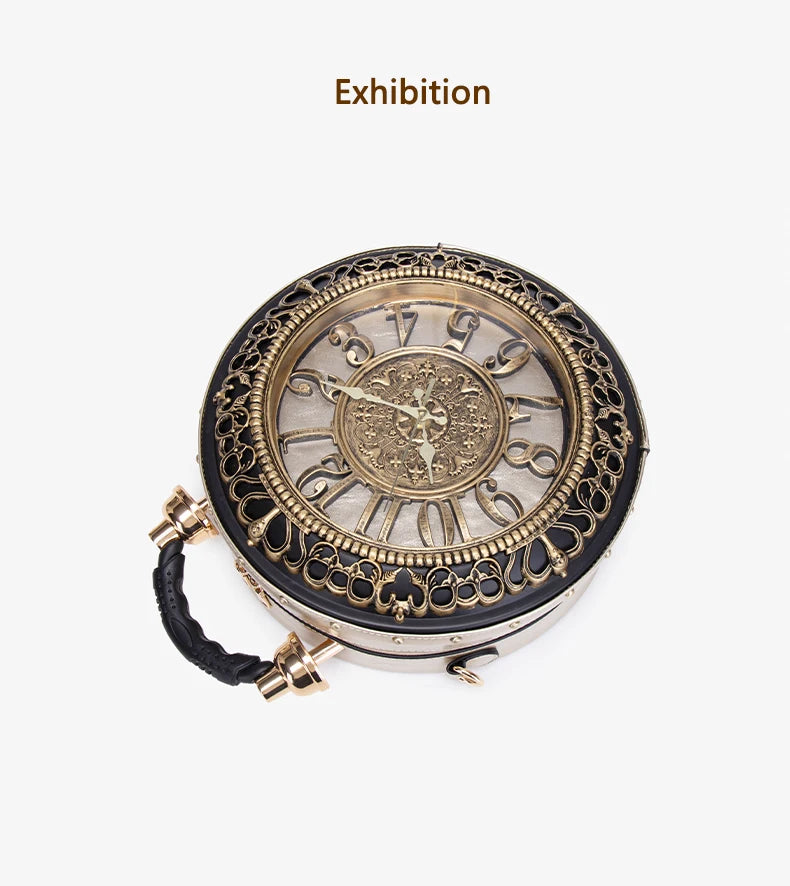 Elegant Clock Handbag - Unique Design Crossbody Bag