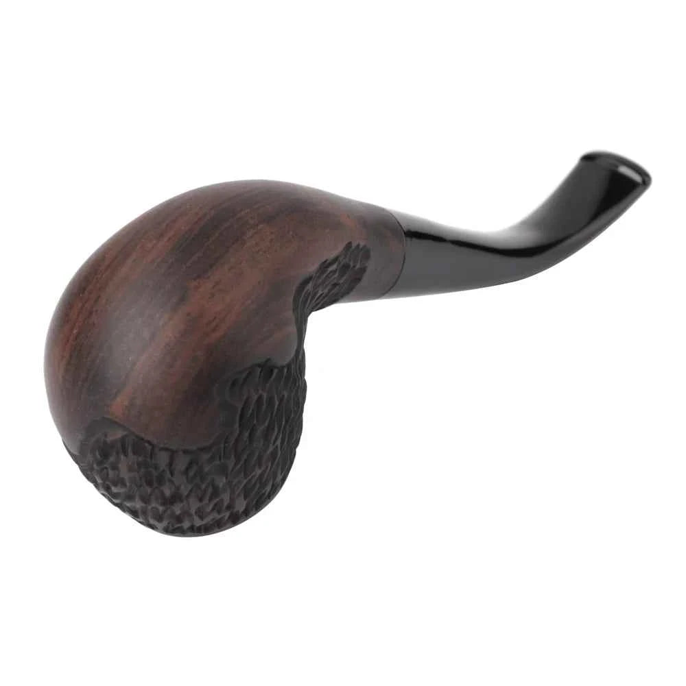 Muxiang Sherlock-holmes Hand-carved Tobacco Pipe Curved Handle Acrylic Pipe Mouth 9mm Pipe Channel Egg Pipe Father's Day Gift