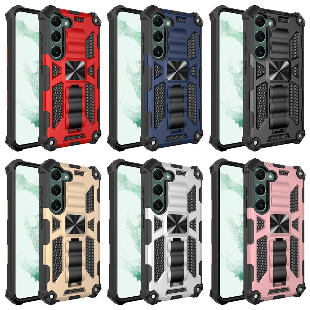 Premium Shockproof Phone Case with Built-in Kickstand