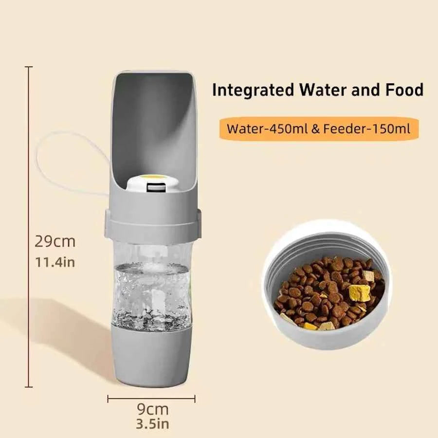 Premium Portable Pet Water Bottle - Food & Water Dispenser