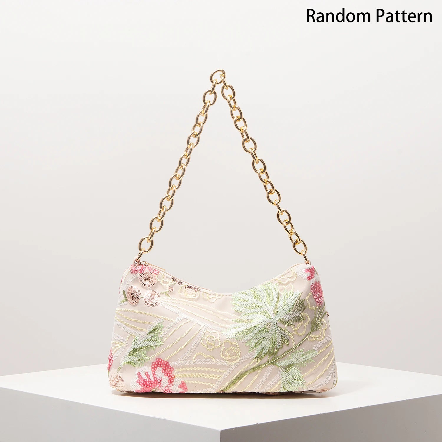 Elegant Embroidered Sequin Bag