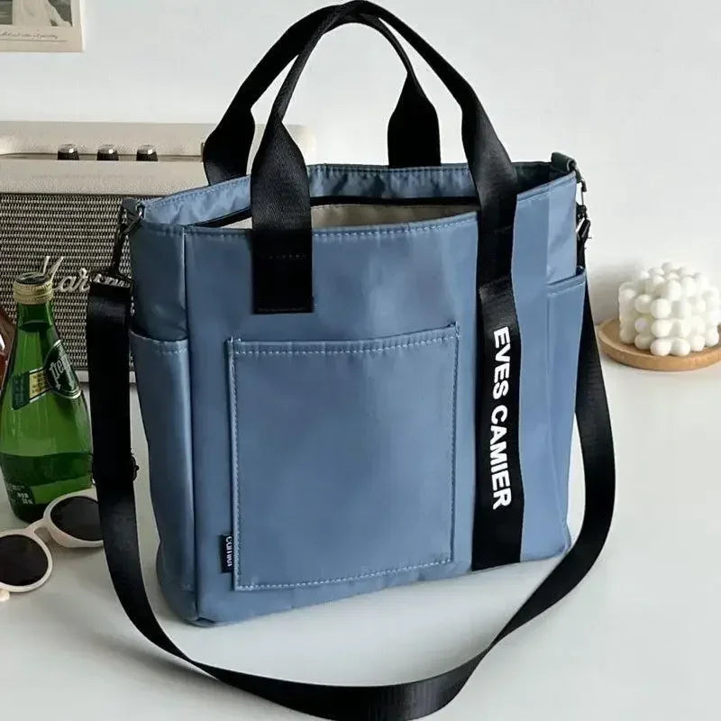 Elegant Casual Tote Bag - Waterproof Nylon Messenger