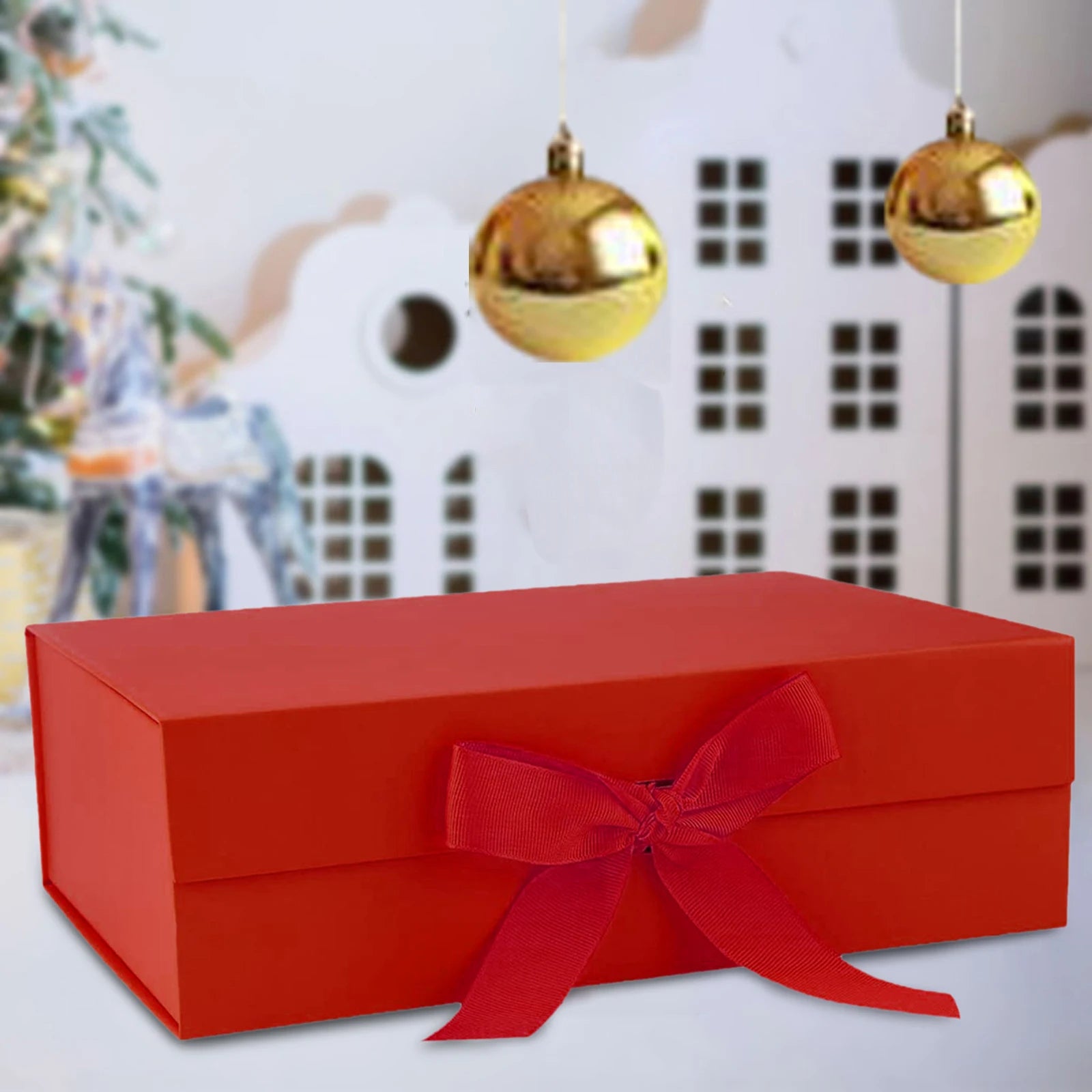 Elegant Large Gift Box with Ribbon Closure - Reusable