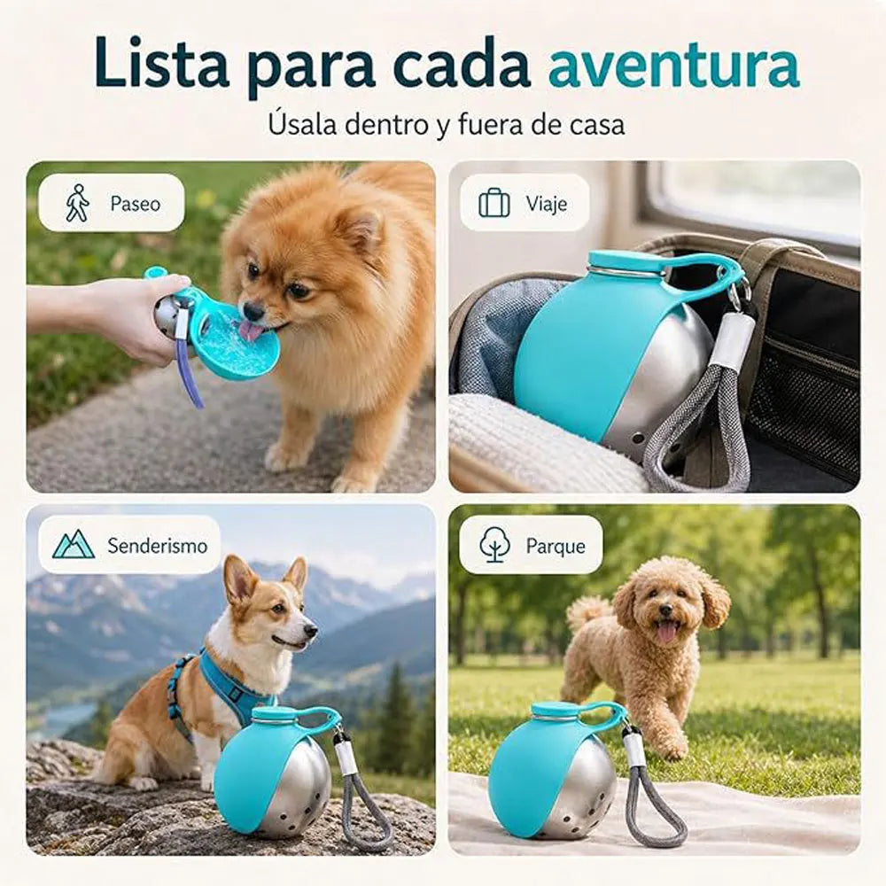 Premium Portable Dog Water Dispenser - Stainless Steel