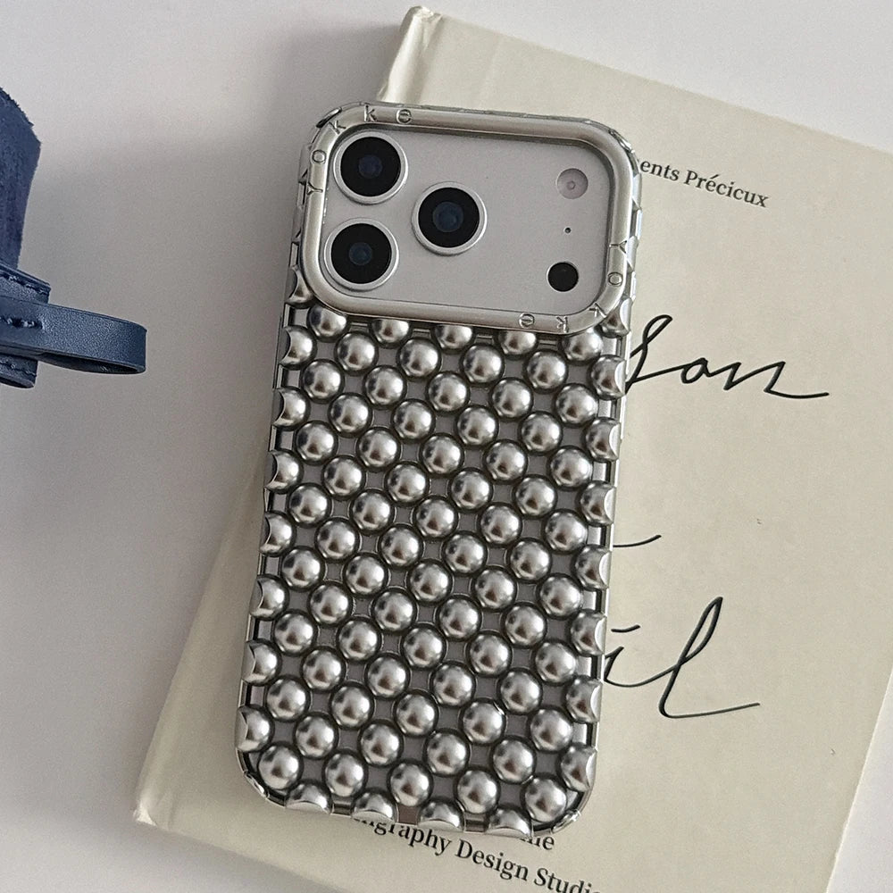 Elegant iPhone Pearl Case - Shockproof Silicone