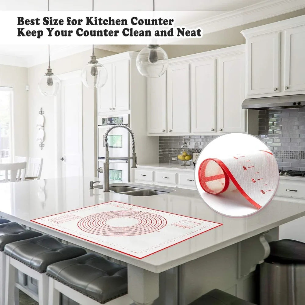 Professional Silicone Baking Mat - Non-Stick Dough Pad