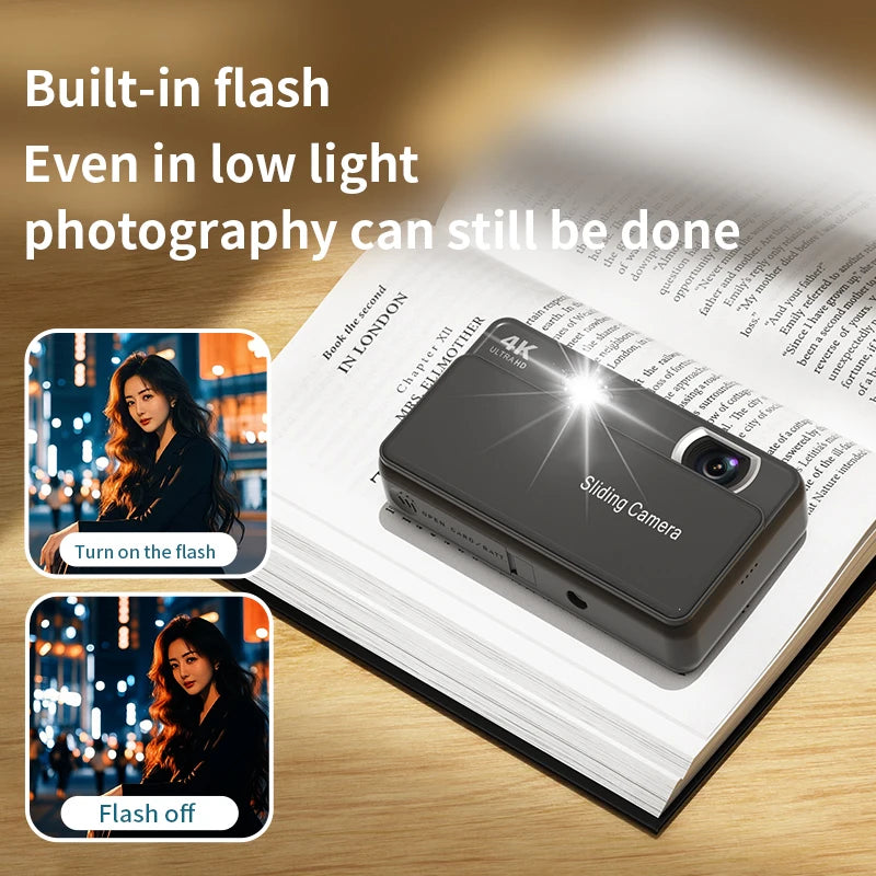 Compact 4K Digital Camera - 64MP HD Vlogging & Photography