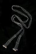 Luxury Golden Zircon Long Fringed Necklace - Italian Niche Design