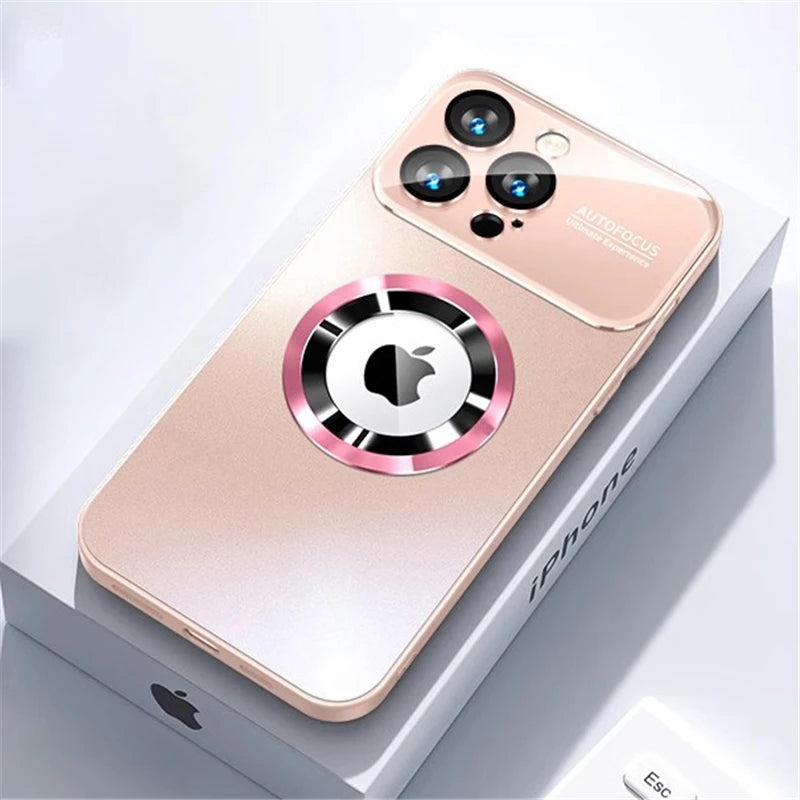 Luxury Titanium Metallic Magnetic Phone Case for iPhone