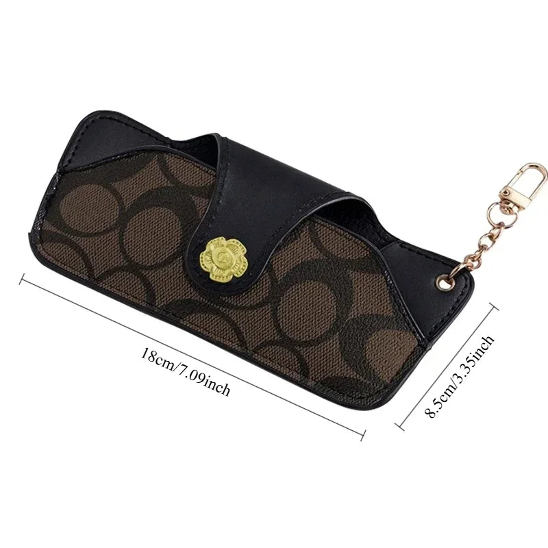 Portable Glasses Case with Keychain - Protective Travel Pouch