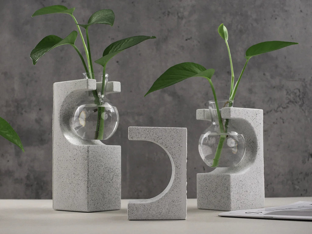 Silicone Vase Mold for DIY Epoxy Resin, Plaster, and Cement Hydroponic Planters - Tulique
