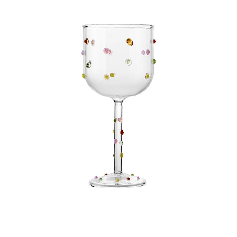 Elegant Colorful Glass Wine Goblets - Creative Aesthetic Design