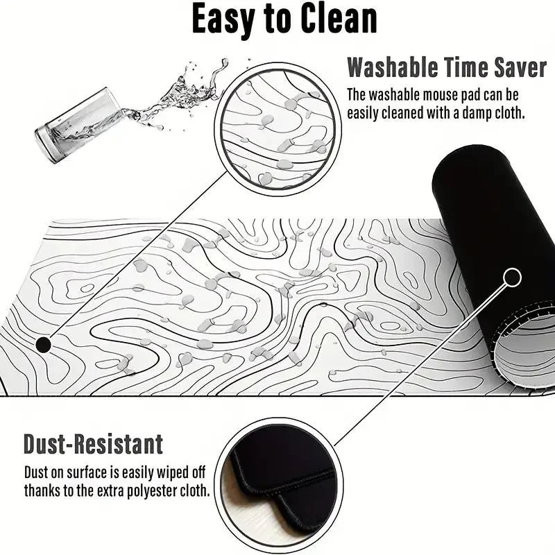 Premium Extended Gaming Mouse Pad - Non-Slip & Stitched Edges