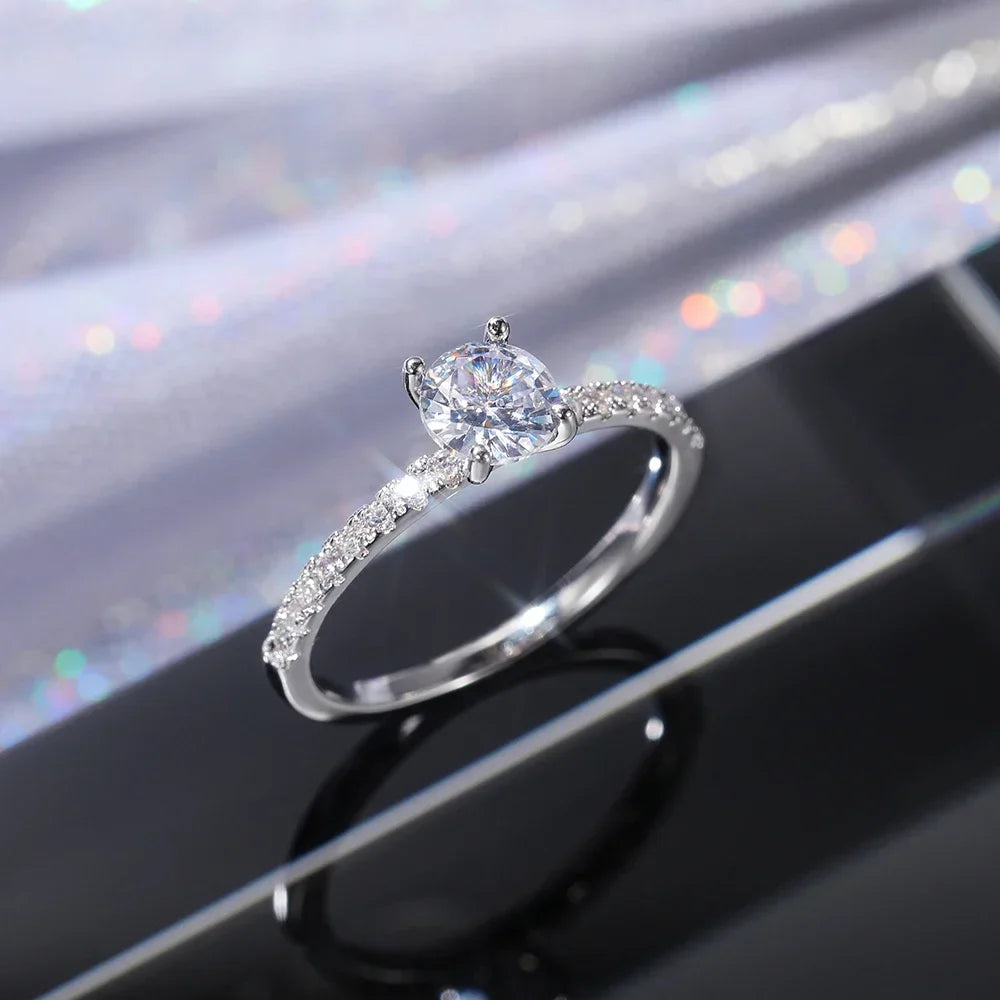 Elegant Eternity Ring - Brilliant Round Zirconia Wedding Band