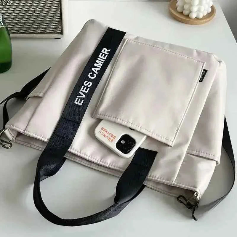 Elegant Casual Tote Bag - Waterproof Nylon Messenger
