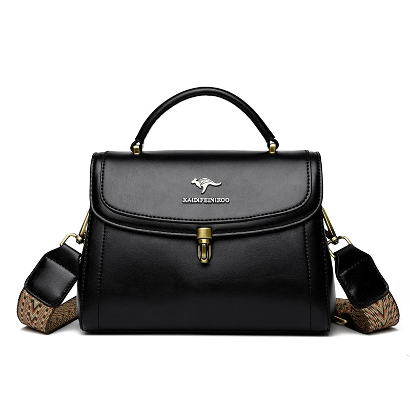 Elegant Leather Shoulder Crossbody Bag - Luxury Designer Style