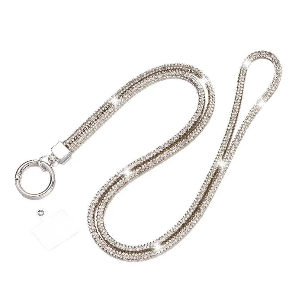 Luxury Rhinestone Phone Lanyard Strap - Sparkling Crystal Chain