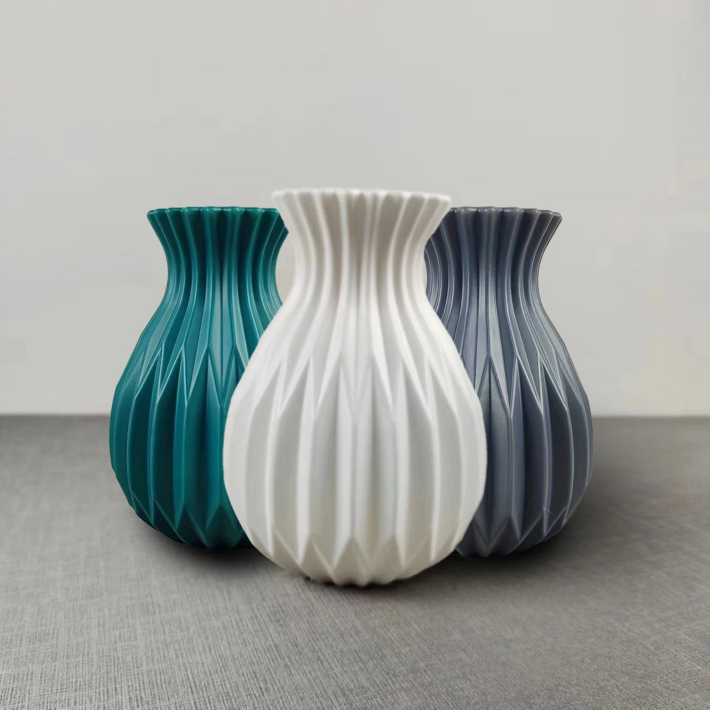 Elegant Plastic Home Vase - Modern Minimalist Decor