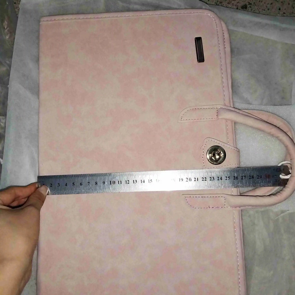 Premium Pink Laptop Sleeve with Handle - PU Protective Case