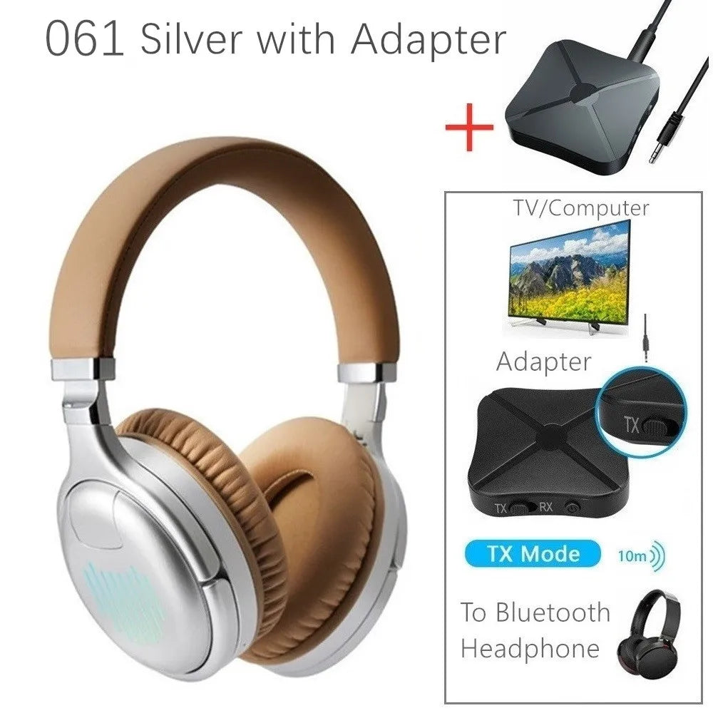 Premium Bluetooth TV Headset with Wireless Adapter - Over-Ear TV Headphones