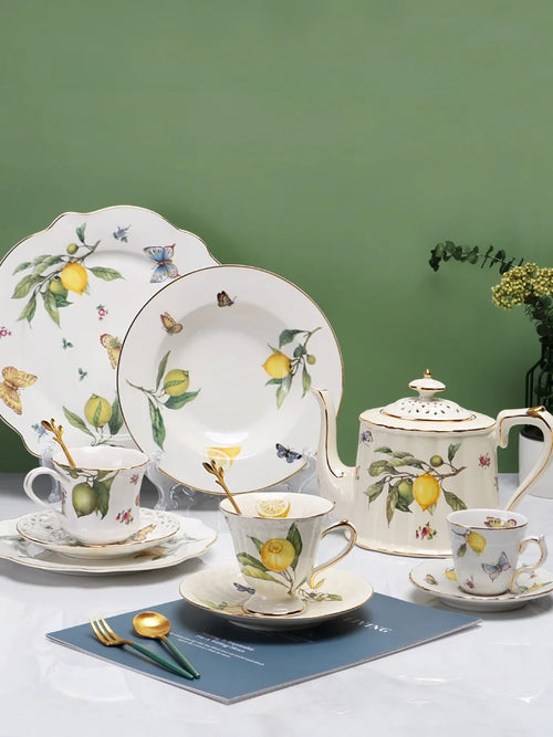 Elegant Ceramic Dinner Plate - European Style Round Dish
