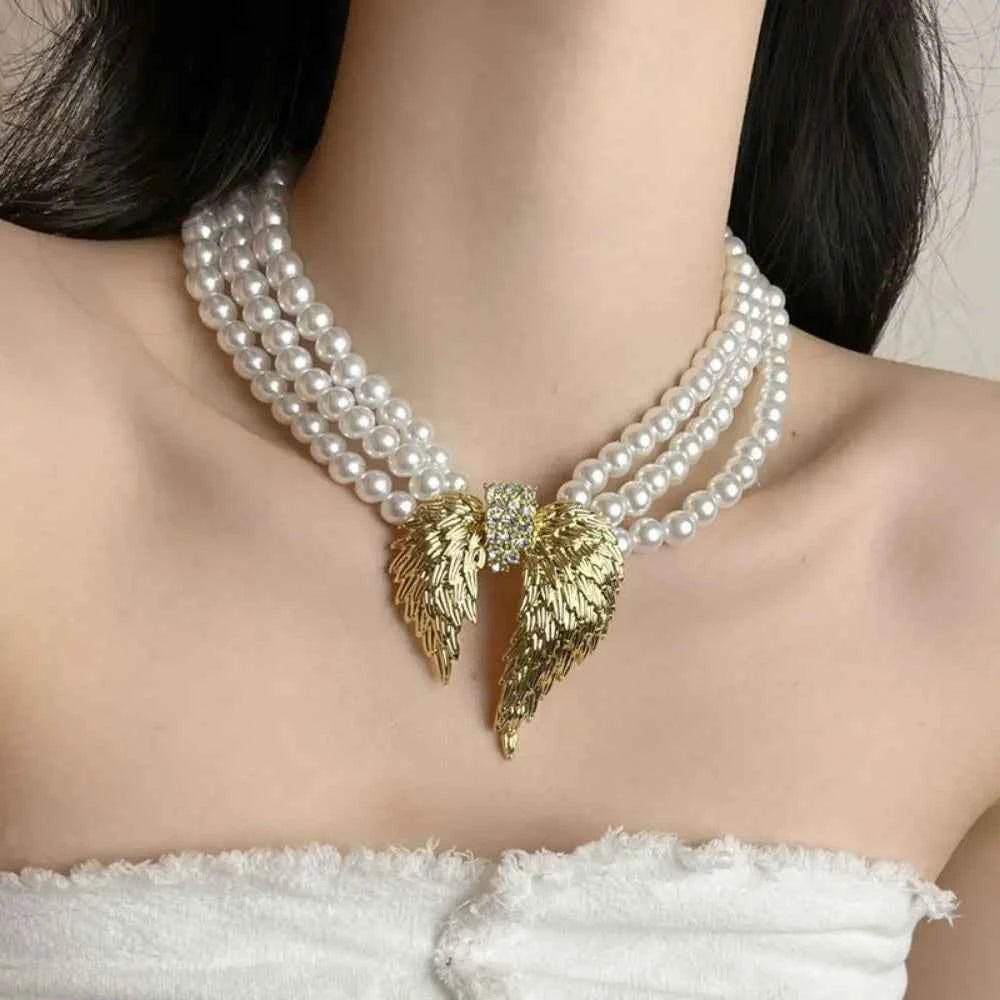 Elegant Multi Layer Pearl Necklace - Light Luxury Choker
