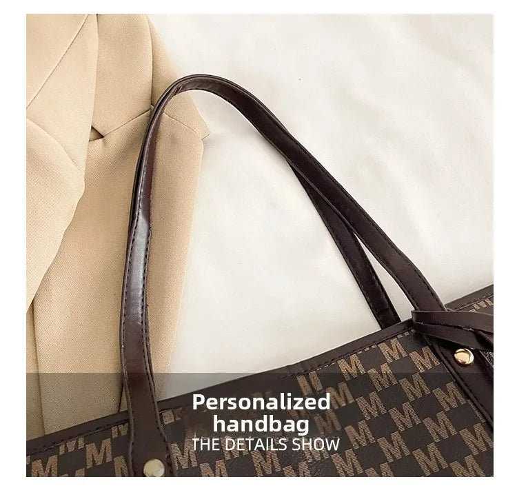 Elegant Vintage Tote Bag - Large Capacity Fashion Handbag