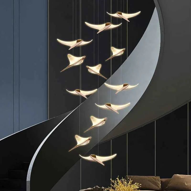 Luxury Modern Acrylic LED Chandelier - Elegant Villa Lighting