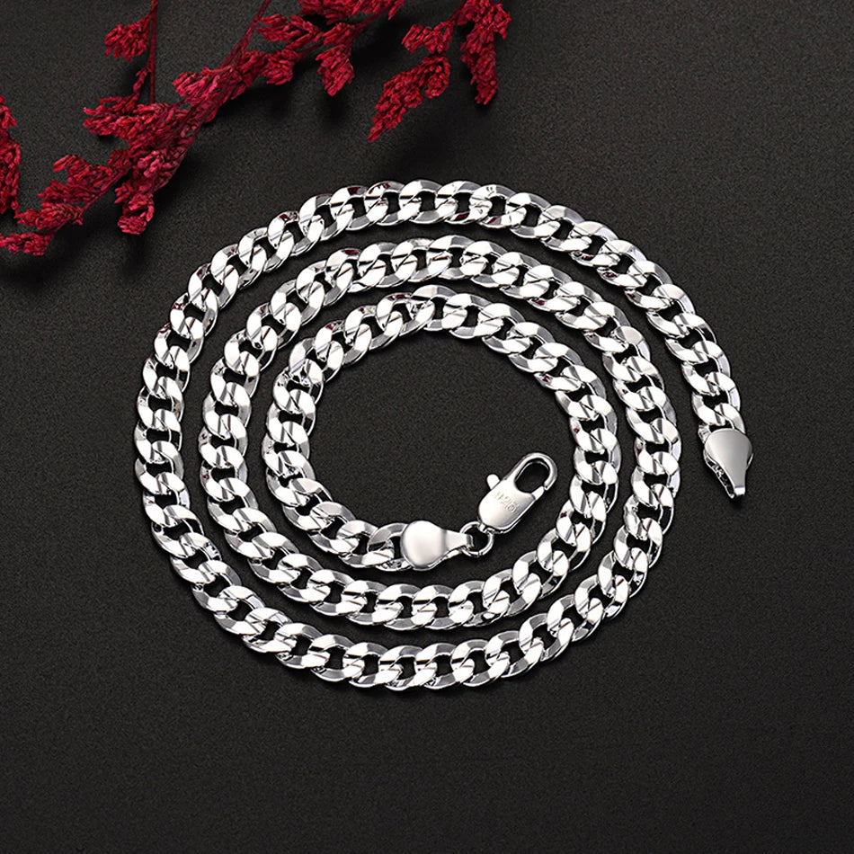 Elegant 925 Sterling Silver Chain Necklace