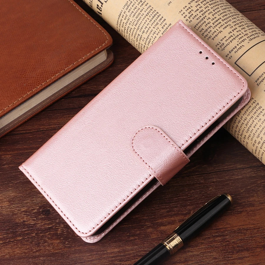 Premium Magnetic Leather Case with Card Stand for Samsung