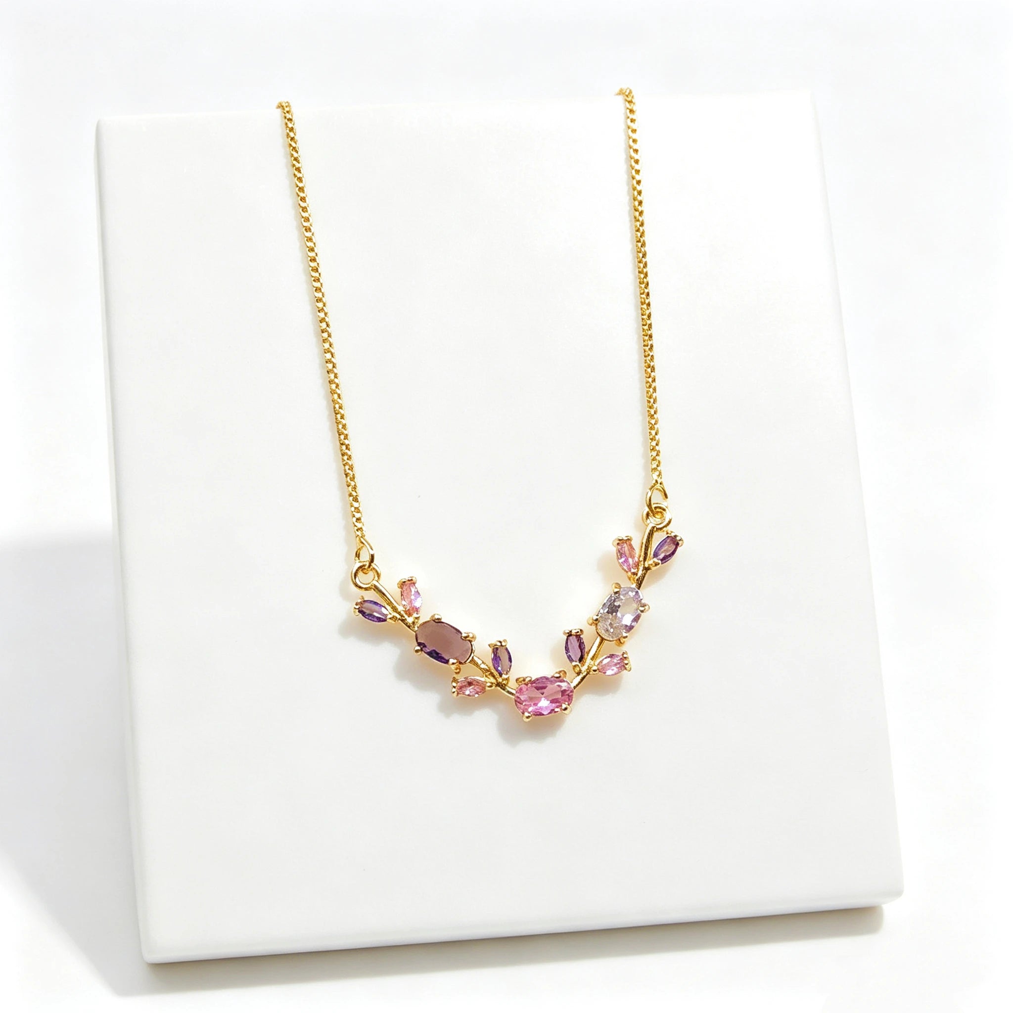 Elegant Crystal Leaf Jewelry Set - Premium Necklace & Bracelet