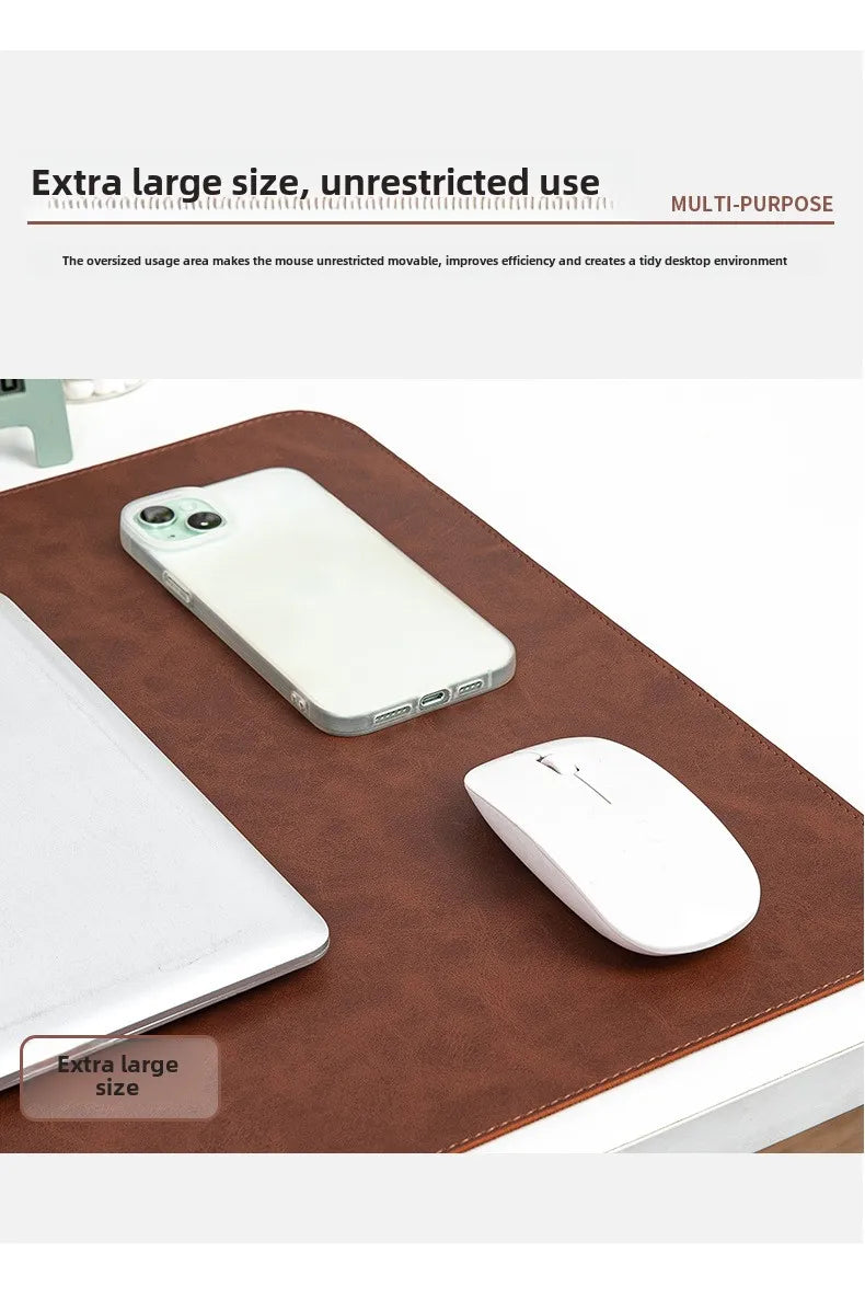 Premium Waterproof Desk Pad - Non-slip PU Leather Mat