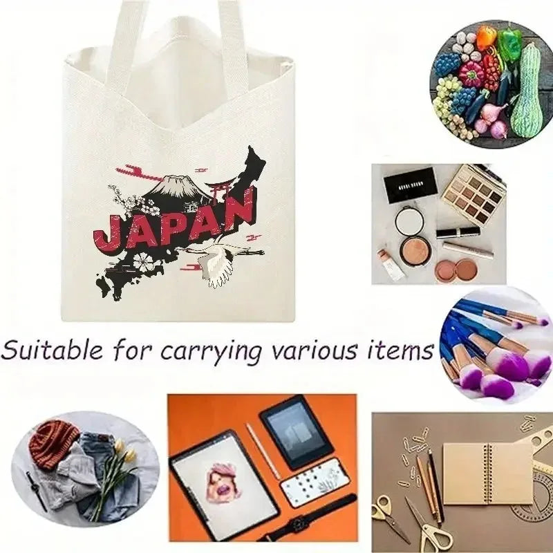 Elegant Floral Canvas Tote Shoulder Bag