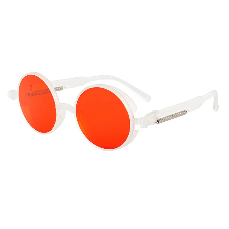 Retro Round Steampunk Sunglasses - Classic Gothic Eyewear