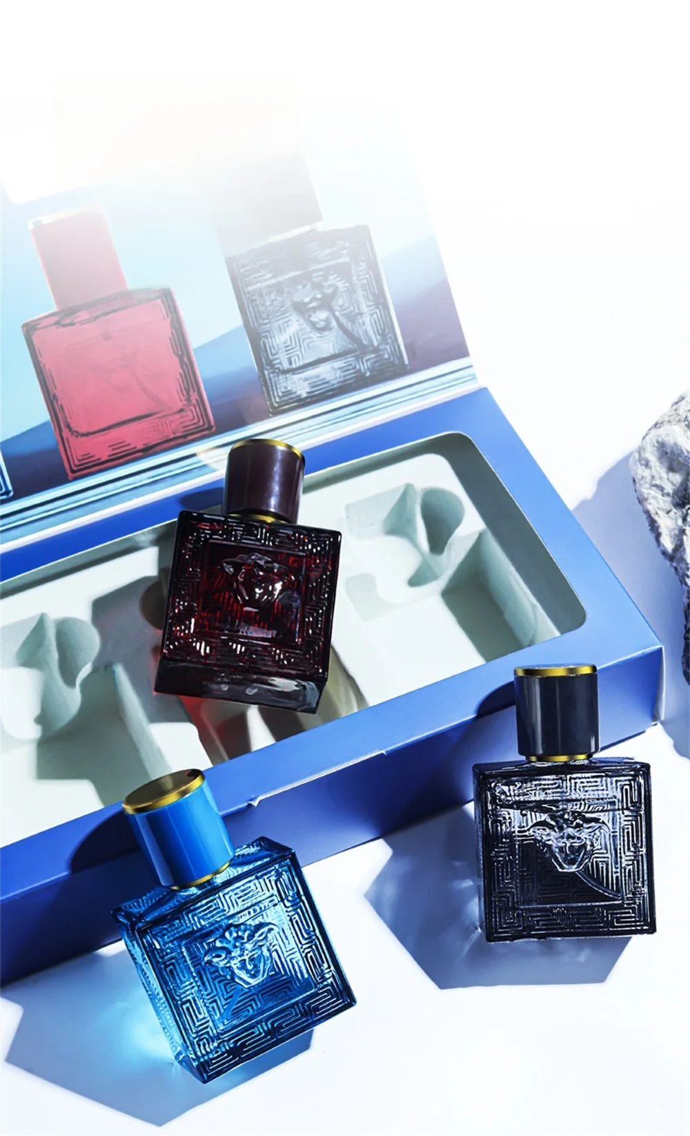 Elegant Men Perfume Gift Set - 3pc Lasting Fragrance