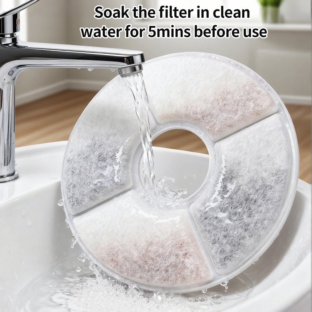 Premium Cat Water Fountain Filters - Activated Carbon Replacement