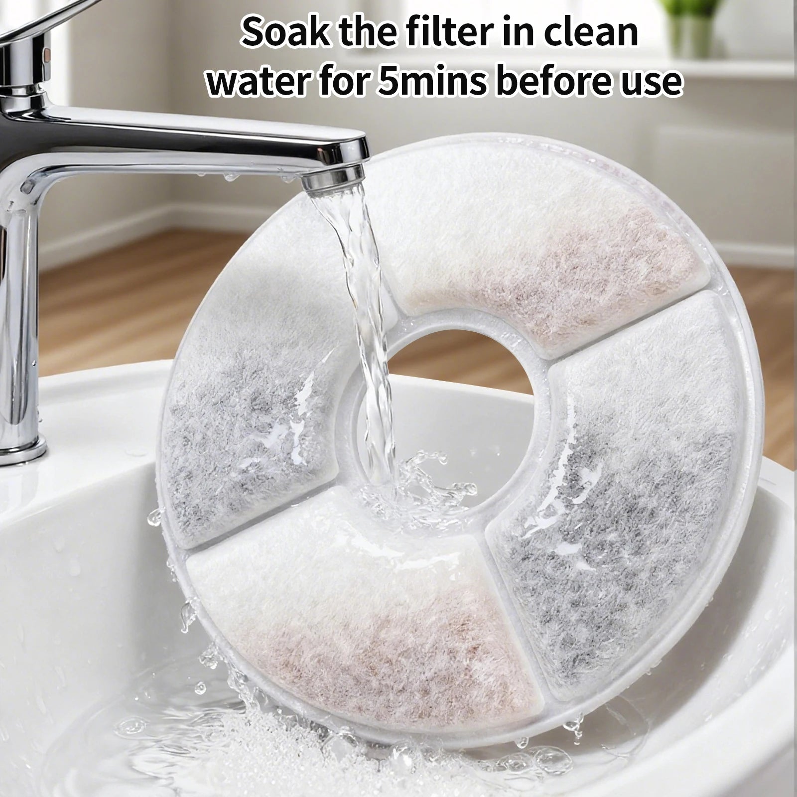 Premium Cat Water Fountain Filters - Activated Carbon Replacement