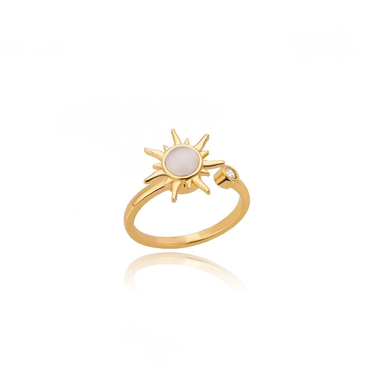 Luxury Classic Gold Stainless Steel Ring for Women