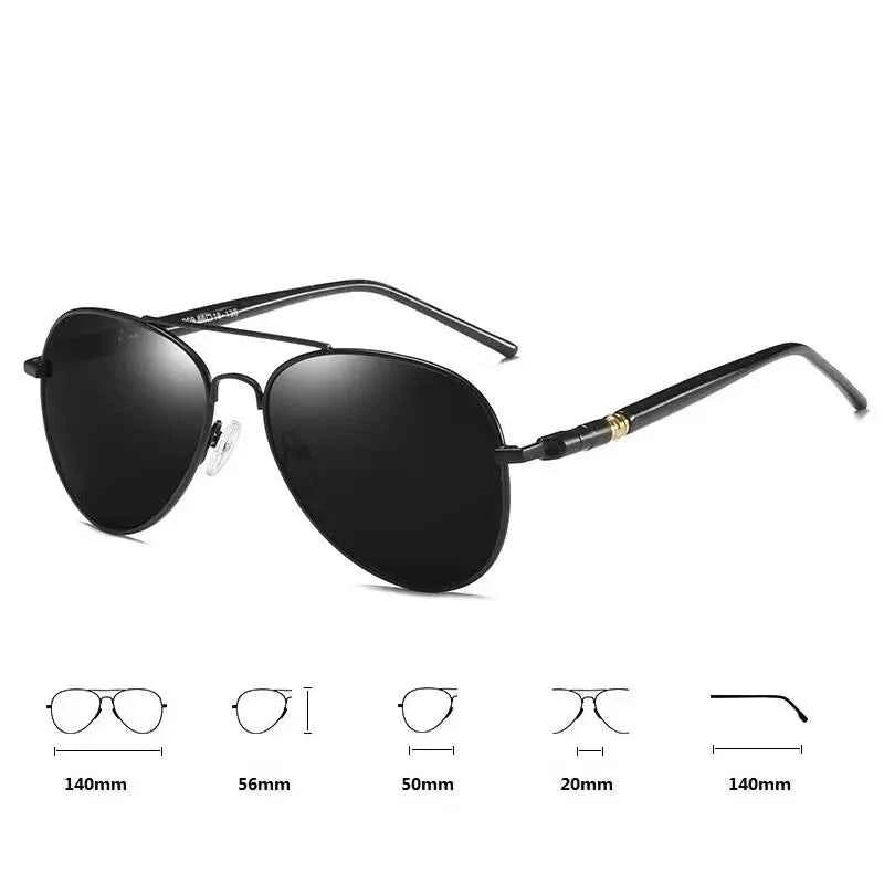 Classic Pilot Sunglasses - UV400 Metal Designer Eyewear