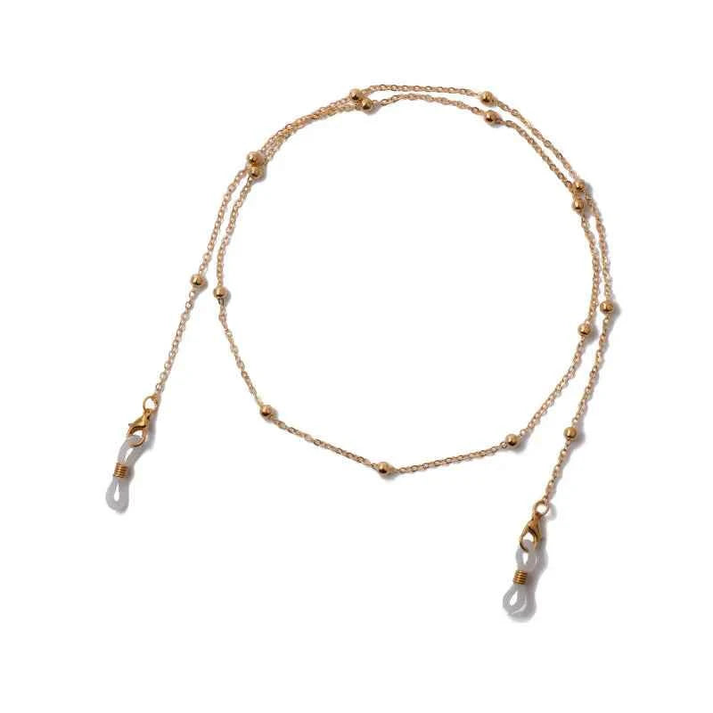 Elegant Pearl Metal Eyewear Chain - Dual-Use Mask & Glasses Holder