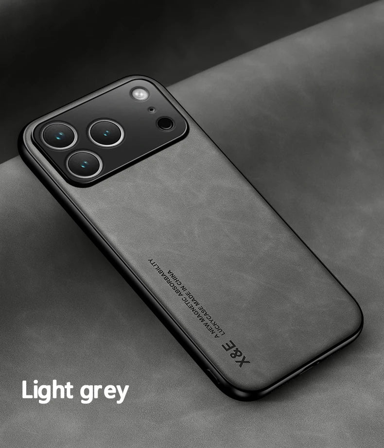 Luxury iPhone Shockproof Case - Magnetic Car Holder