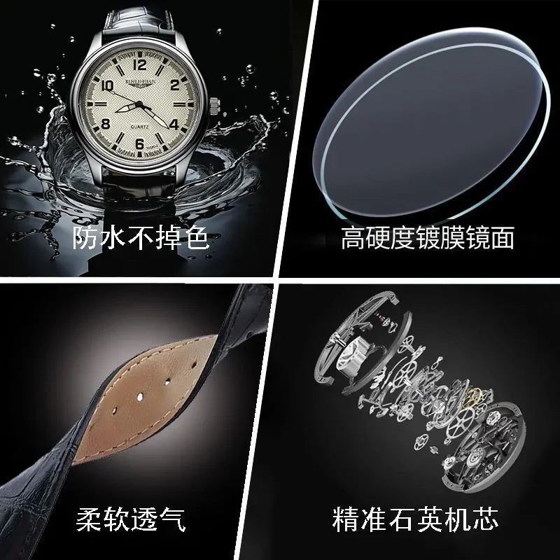 Luxury Leather Men's Watch - Elegant Business Timepiece