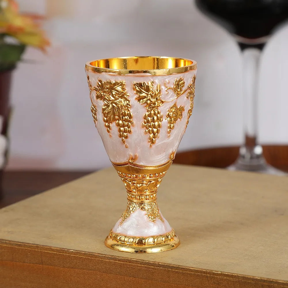 Elegant Mini Vodka Goblet - Retro Alloy Chalice