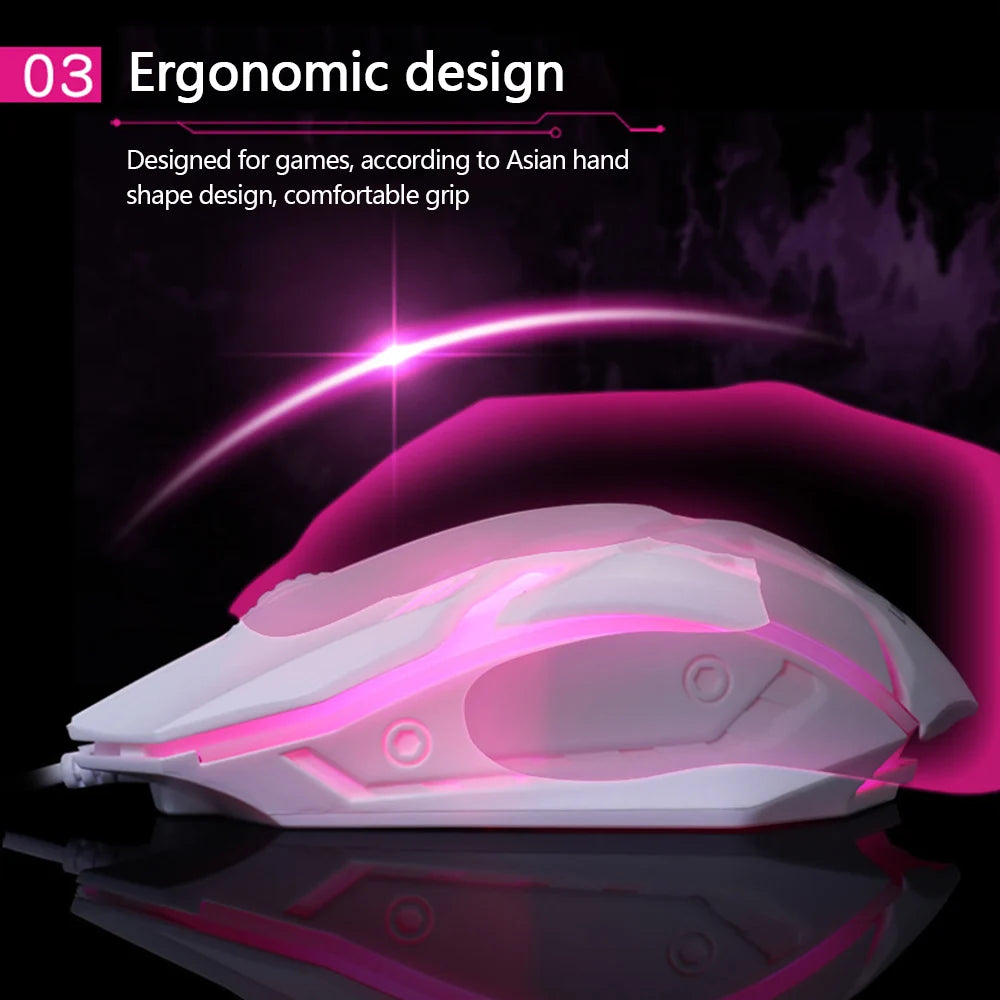 Premium Luminous Gaming Mouse – Ergonomic Wired Backlit USB